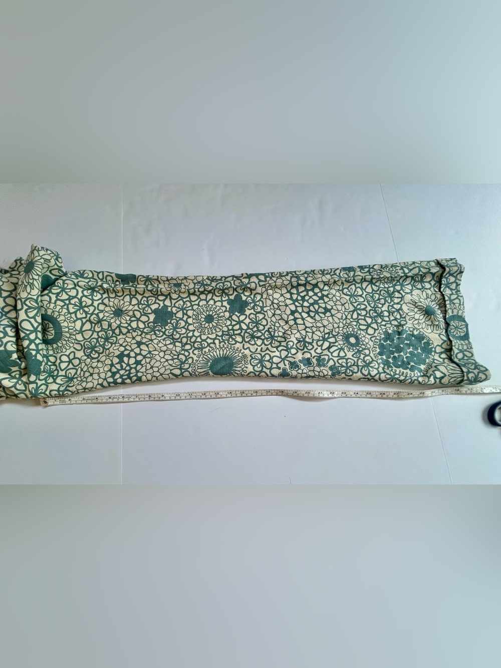 Moschino CheapandChic Cream Pants with Teal Floral Print - wide leg cuffed - Picture 8 of 8